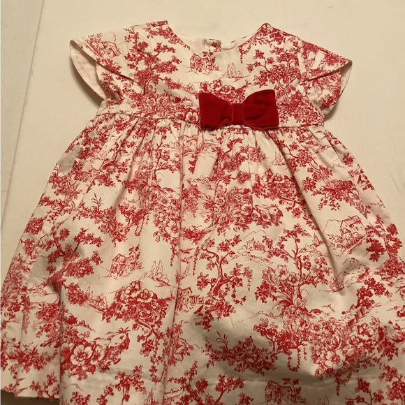 Janie and Jack Red Toile Print Dress - Picture 6 of 16